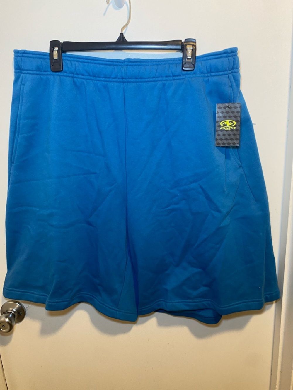 Athletic Works Men's Bright Blue Athletic Shorts - Picture 2 of 6